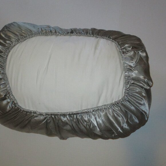 Satin Pillowcase Pillowcap Pillow Cover One Size Fits All Gray NIP - Picture 3 of 8